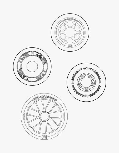 FR - Rueda 100mm y 110mm 90A (PACK X6)